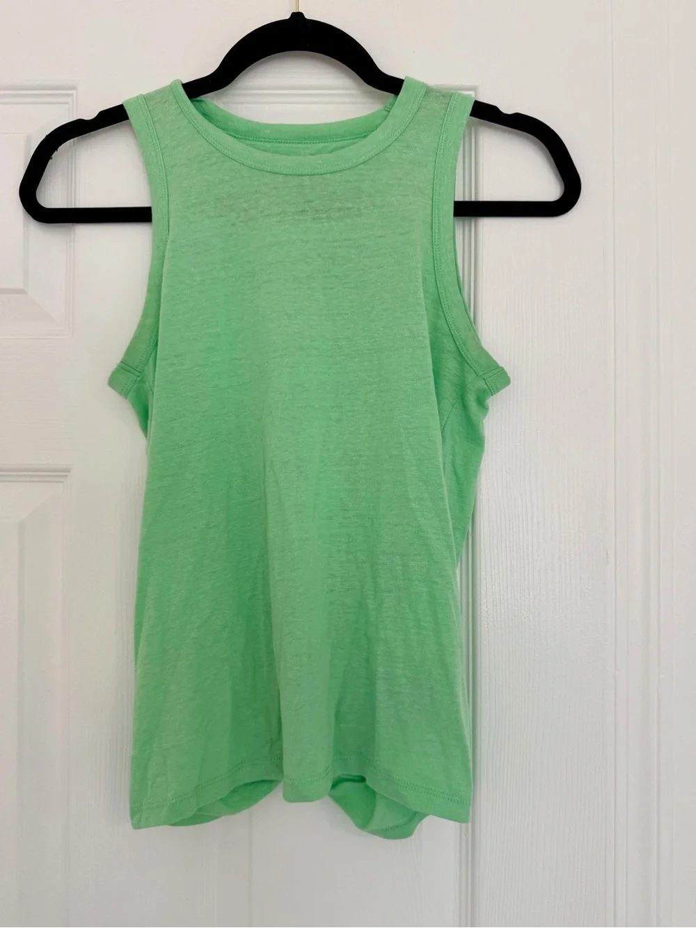J. Crew Green Open Back Tank Top